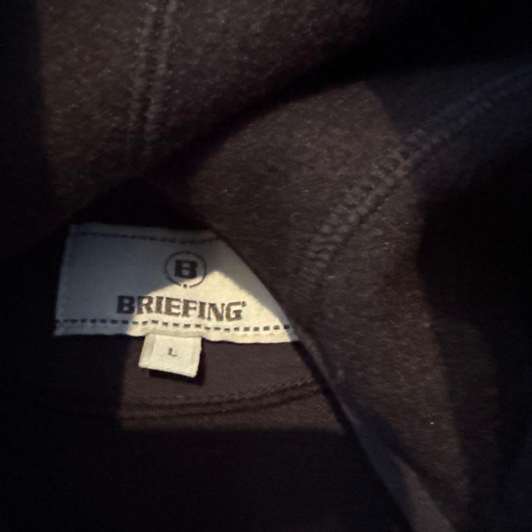 BRIEFING ブラック スエード調パーカー