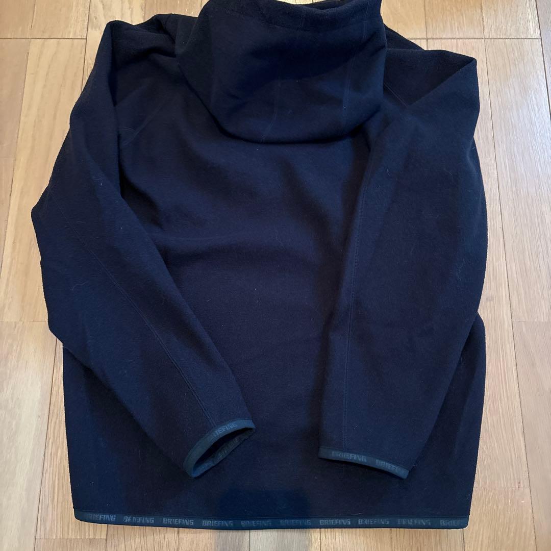 BRIEFING ブラック スエード調パーカー