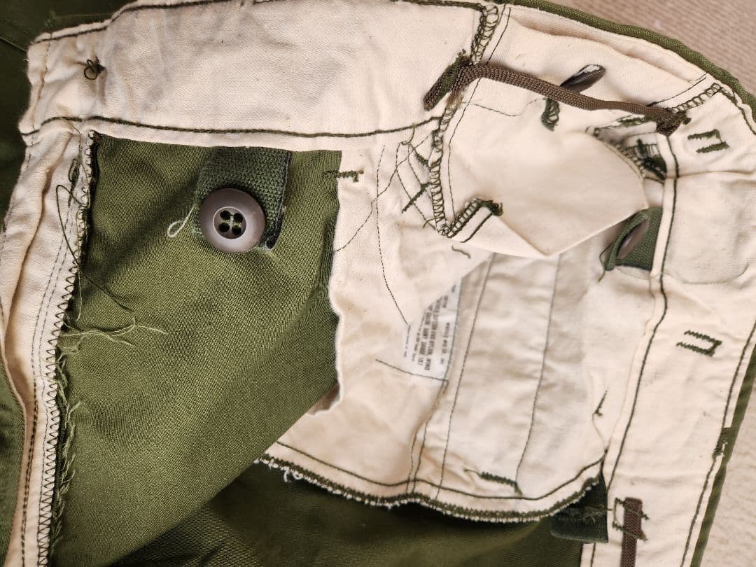 値下⭐70s アメリカ軍実物 M65カーゴパンツ L-R(L～XL相当)M-65