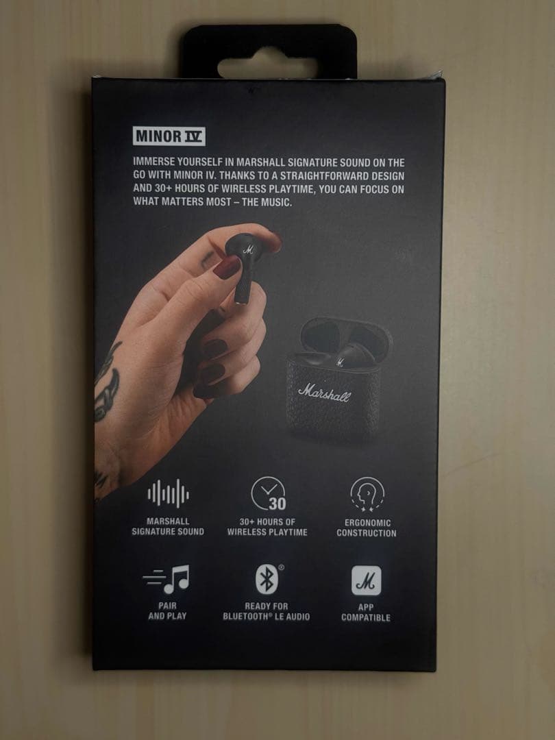 【新品未開封】Marshall MinorⅣ イヤホン マーシャル