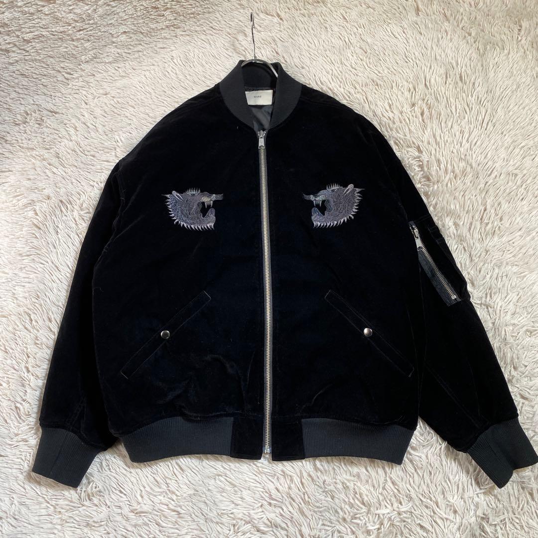 即完売品⭐︎ HARE×hxcyyd スーベニアブルゾン 虎 龍 刺繍 東洋 別珍