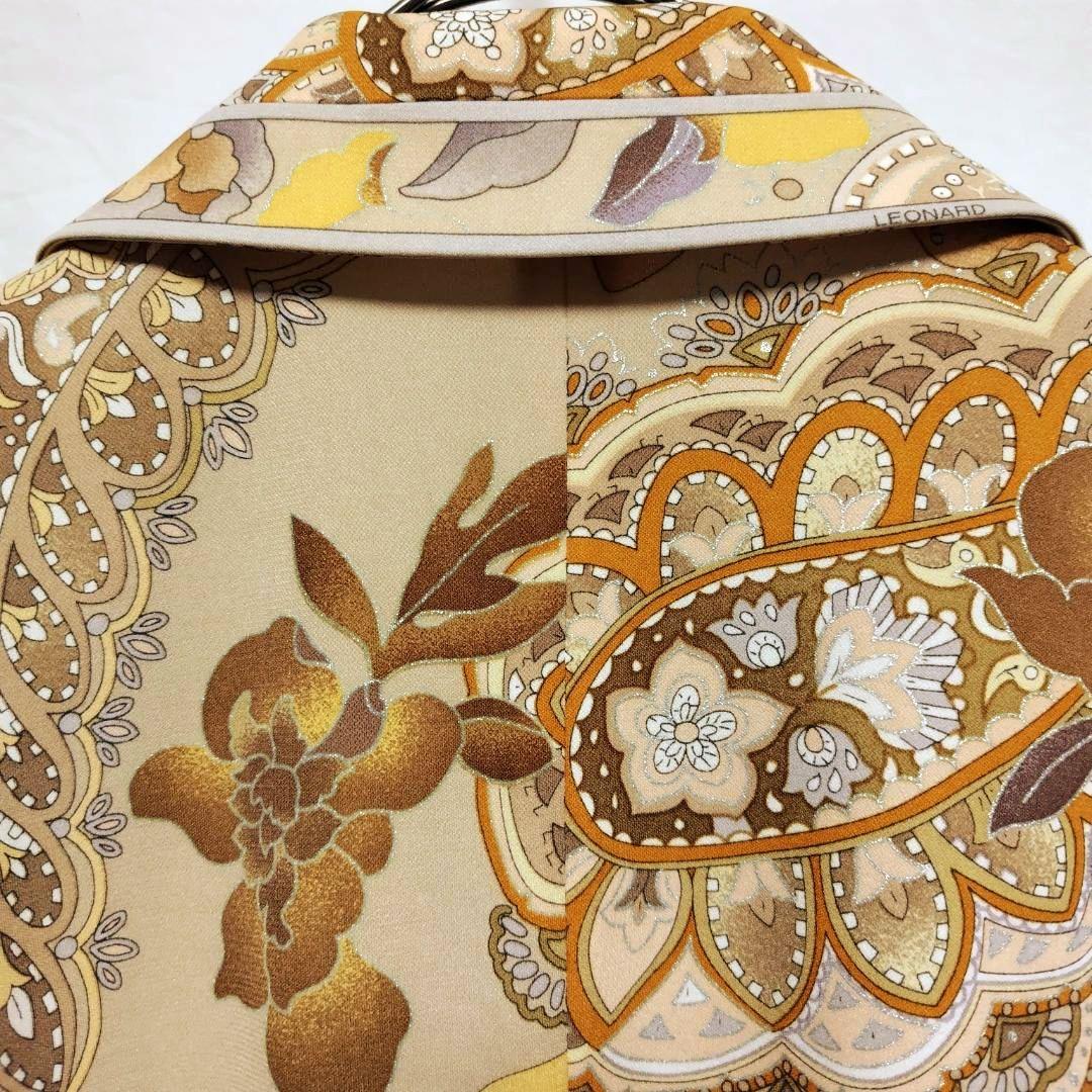 ☆LEONARD☆ レオナール テーラードジャケット ベージュ XL 総柄