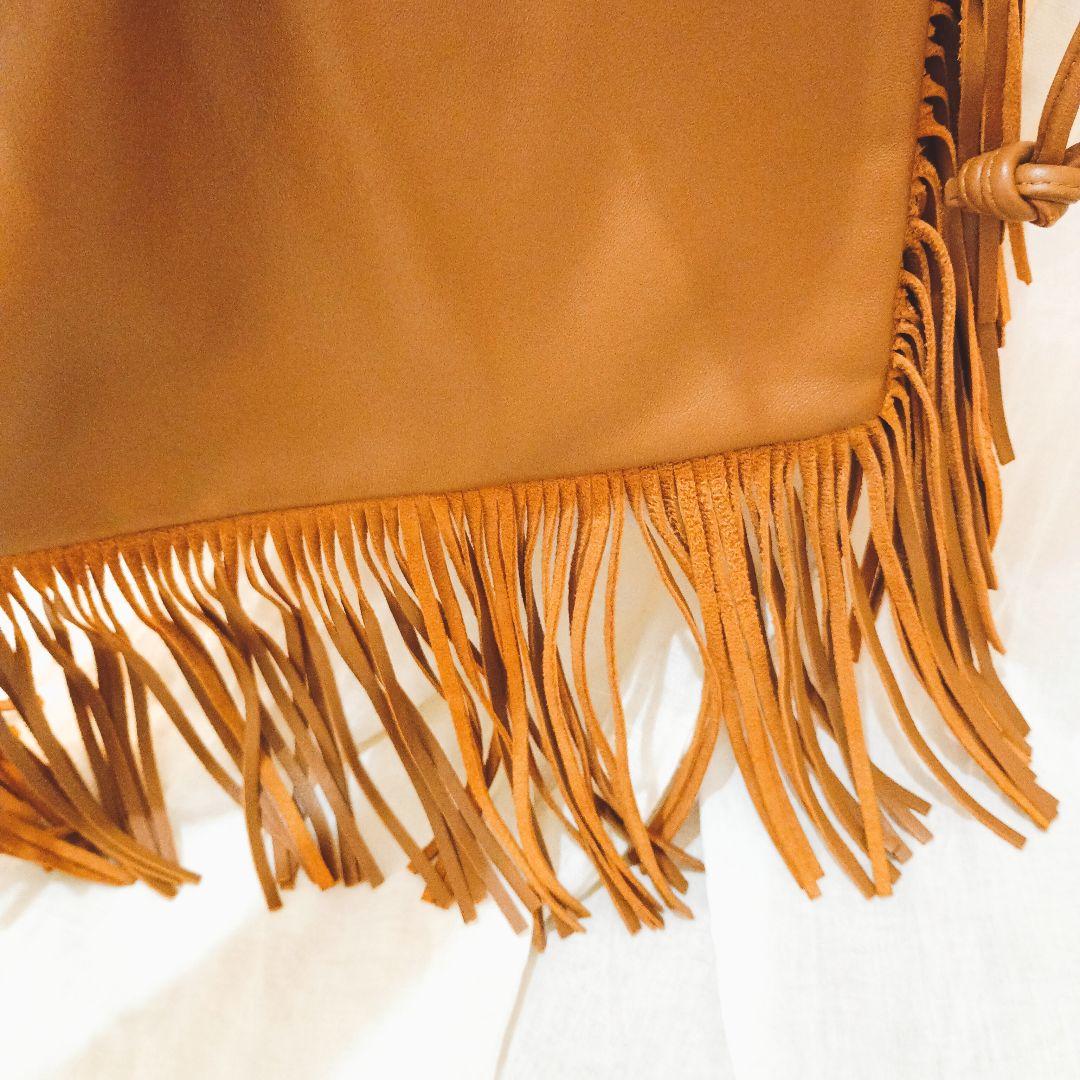 CELERI DEUXIEME CLASSE　フリンジ バッグ ブラウン