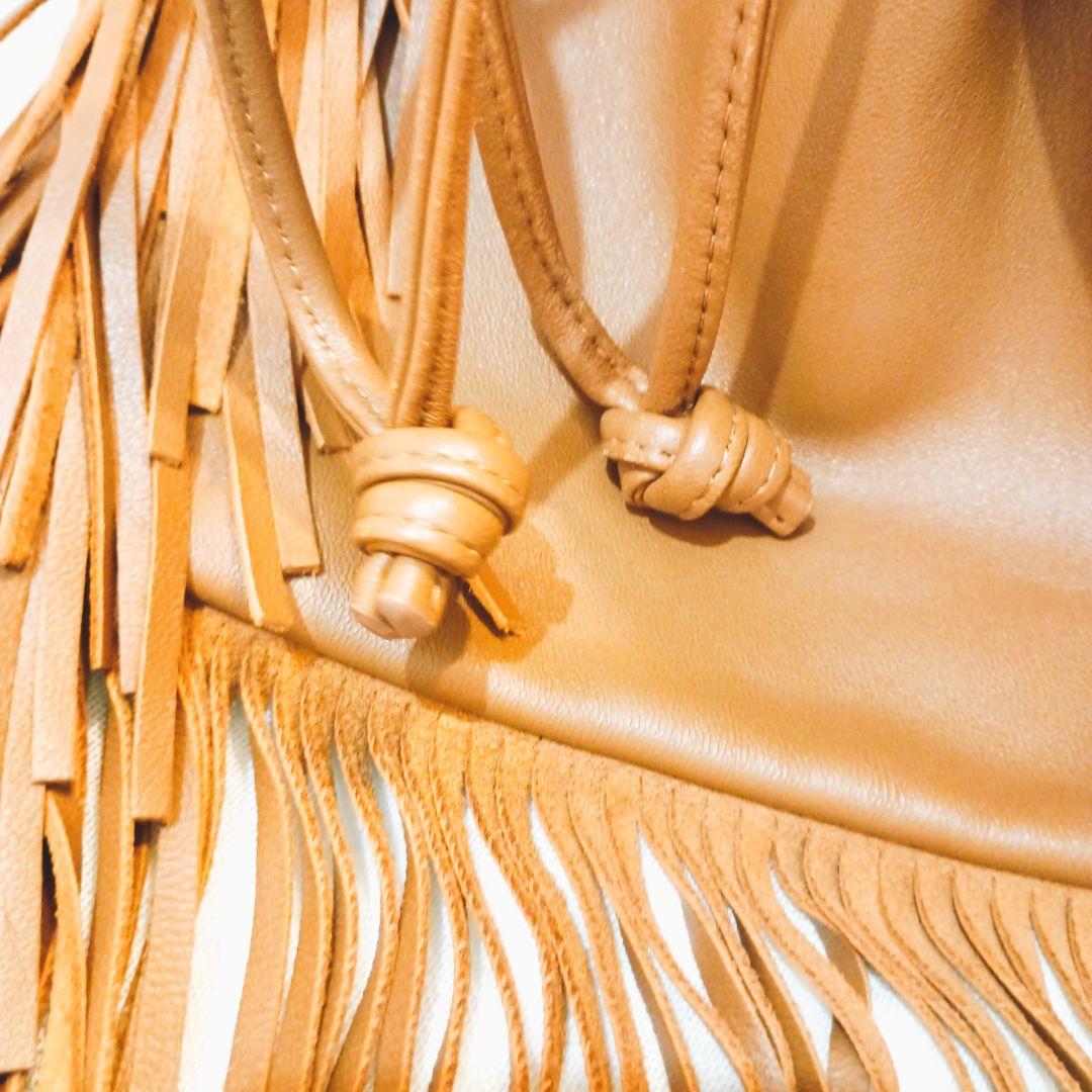 CELERI DEUXIEME CLASSE　フリンジ バッグ ブラウン