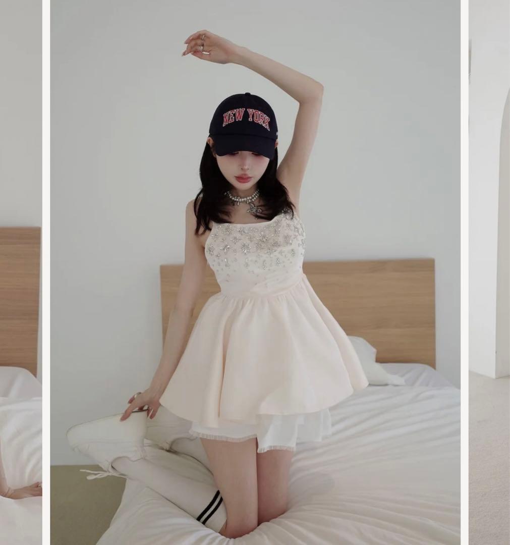 新品タグつき ダーリッチ ジュエリーフレアチュニック アイボリー