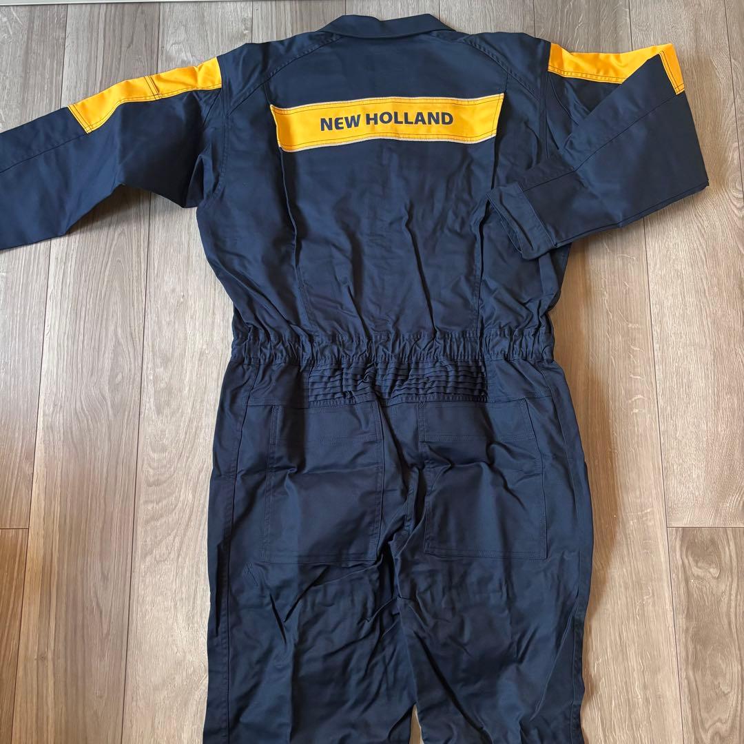 NEW HOLLAND オーバーオール・つなぎ ネイビー/イエロー