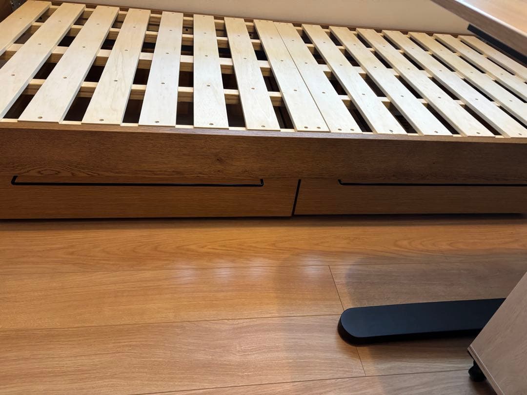 【極美品】ADDAY unico シングルフレーム＋収納引出し付き