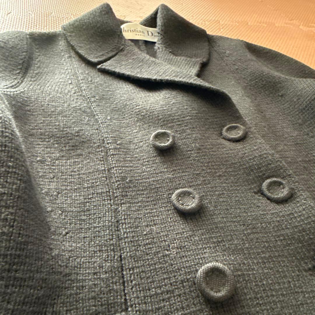 クリスチャンディオール　バージャケット　ニット黒36