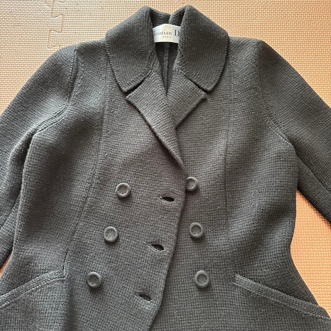 クリスチャンディオール　バージャケット　ニット黒36