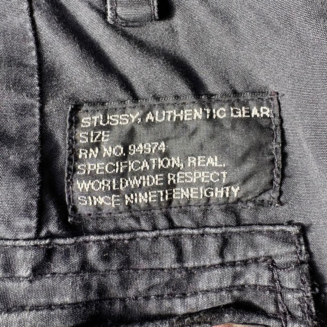 希少 OLD STUSSY y2k マルチジップ カーゴパンツ ブラック 32
