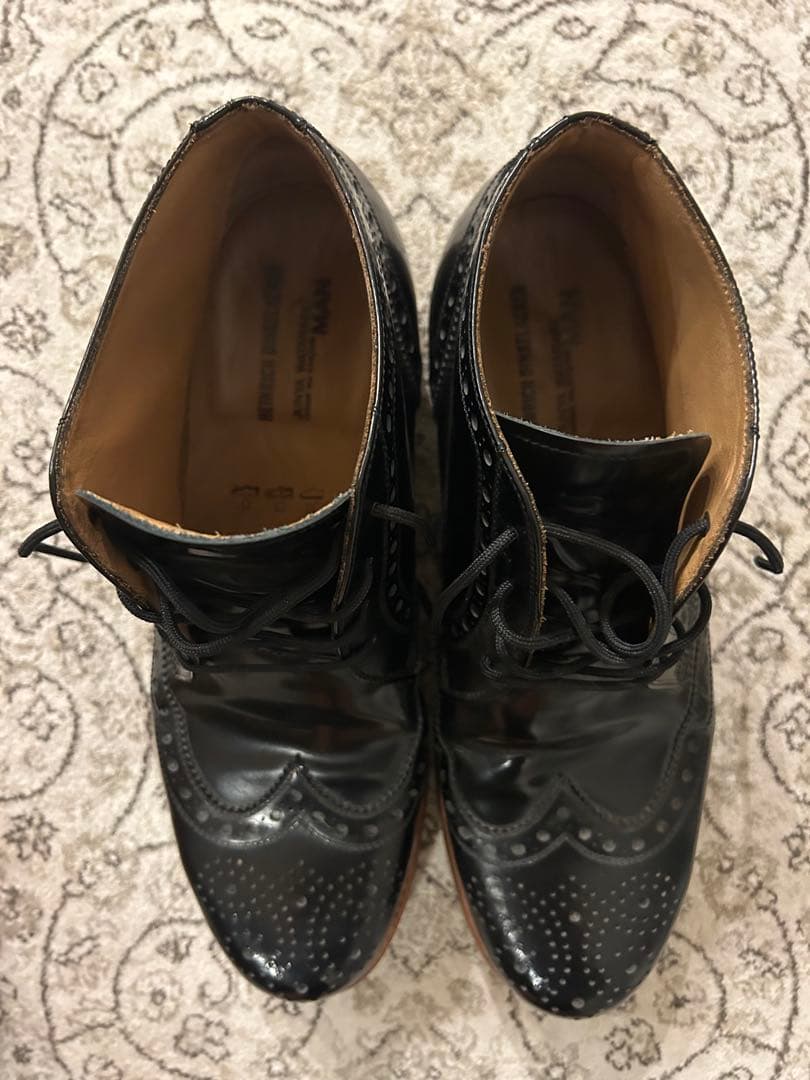 ジュンヤワタナベ × ハインリッヒディンケラッカー ウイングチップブーツ 革靴