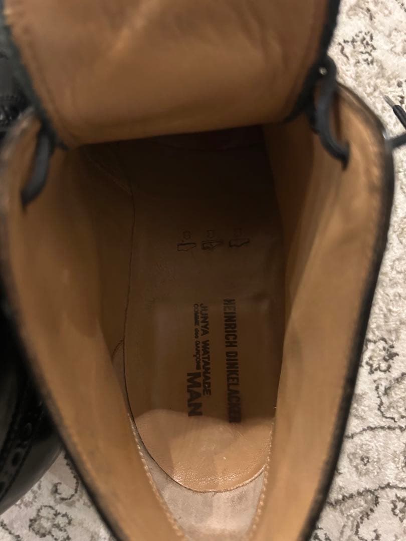 ジュンヤワタナベ × ハインリッヒディンケラッカー ウイングチップブーツ 革靴