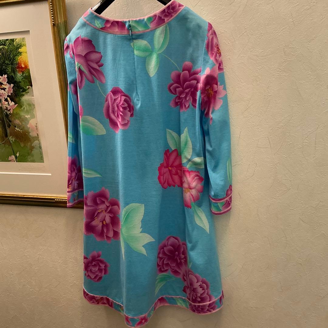 ❤️LEONARD フラワープリント 7分袖チュニック　38