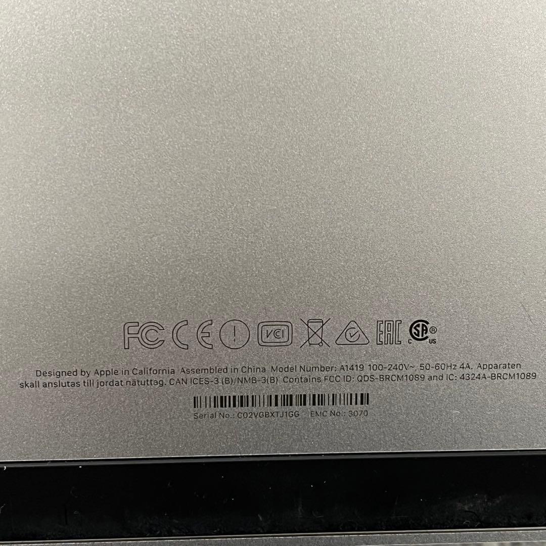 Macデスクトップ iMac 2017 5K 27 3.4 GHz i5 24GB 1TB