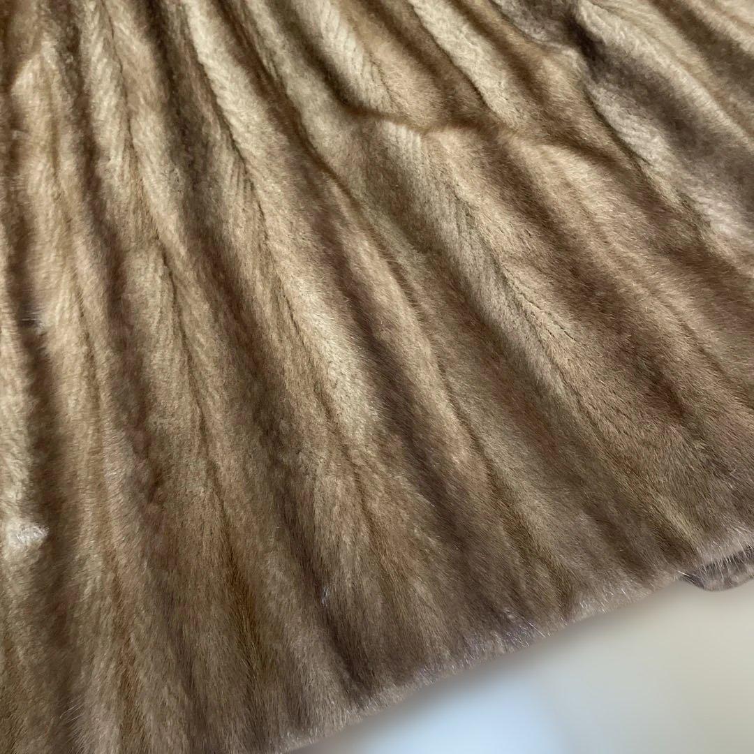 代代の❤️ミンク　毛皮　ダークブラウン ロングコート　13号