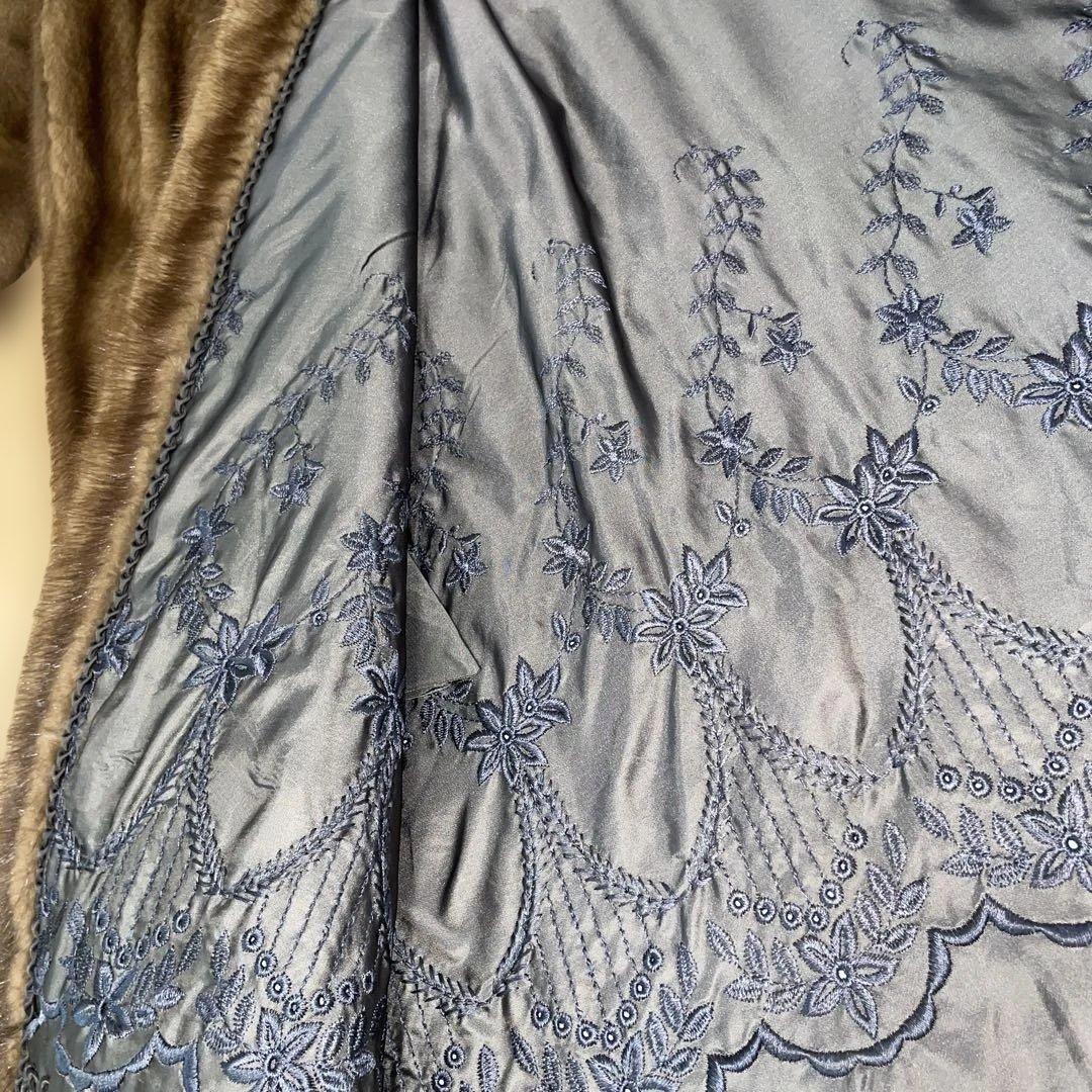 代代の❤️ミンク　毛皮　ダークブラウン ロングコート　13号