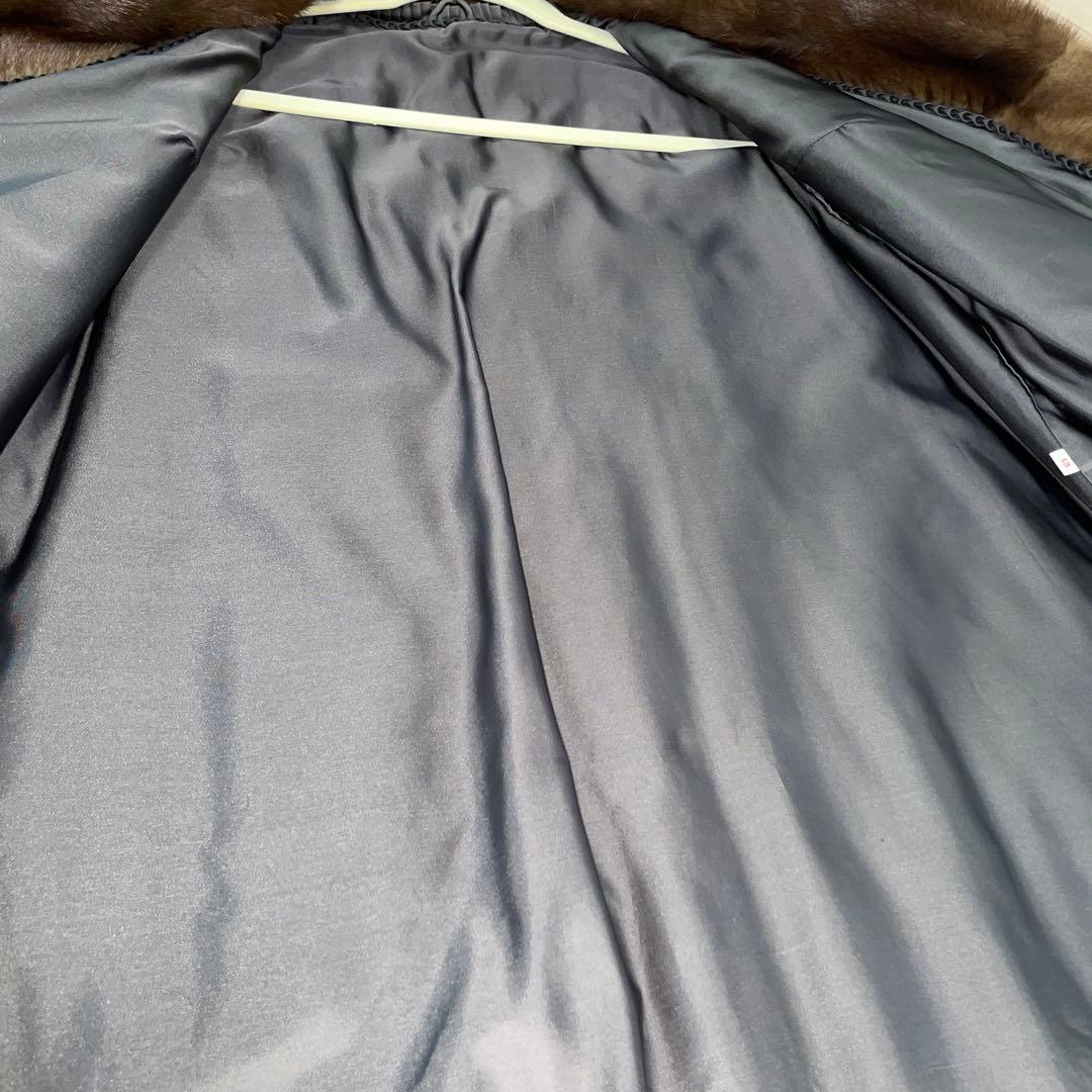 代代の❤️ミンク　毛皮　ダークブラウン ロングコート　13号