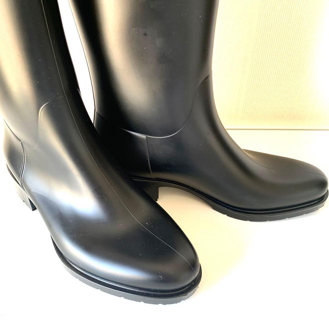 [美品]レインブーツ　FABIO RUSCONI [38] レザー　イタリア製