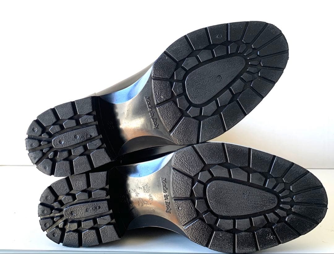 [美品]レインブーツ　FABIO RUSCONI [38] レザー　イタリア製