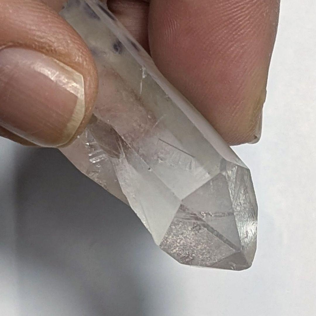 希少☆ブルーフローライト in クォーツ 原石 蛍石入り水晶