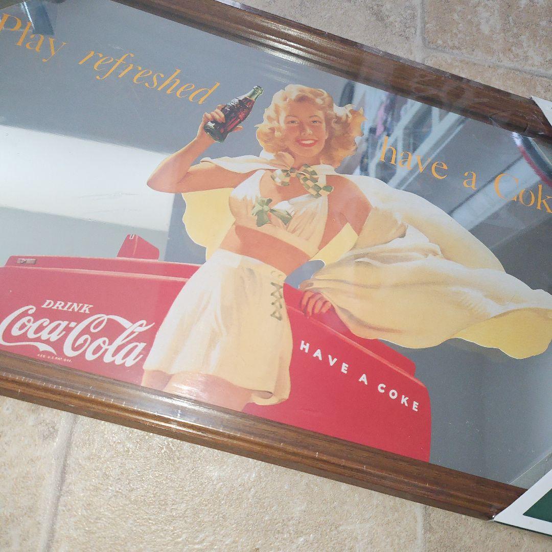 激レア 希少 レトロ ヴィンテージ 新品 未開封 コカコーラ パブミラー