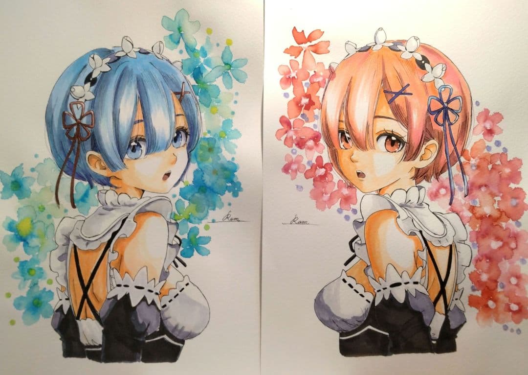 海*ん様 海老さんページ　手描きイラストA4