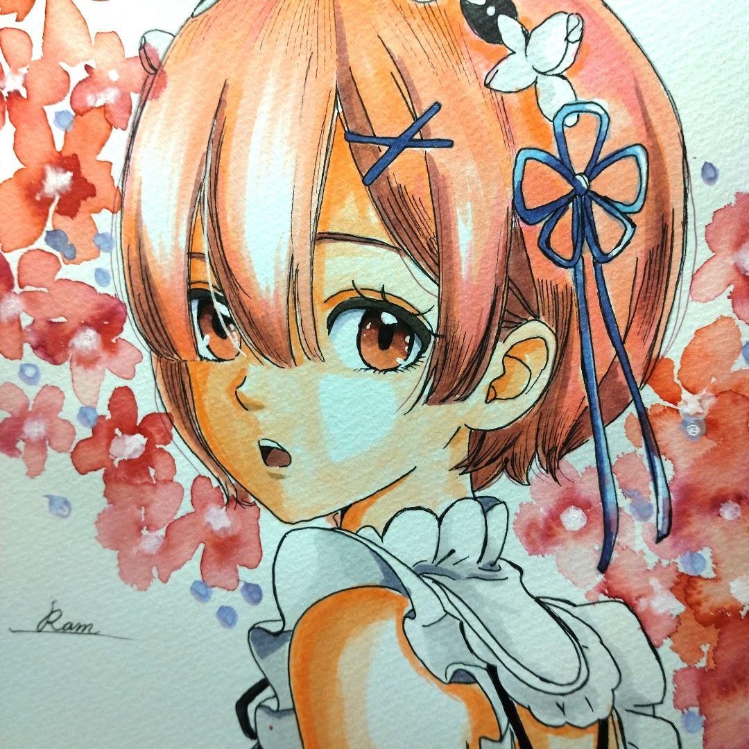 海*ん様 海老さんページ　手描きイラストA4