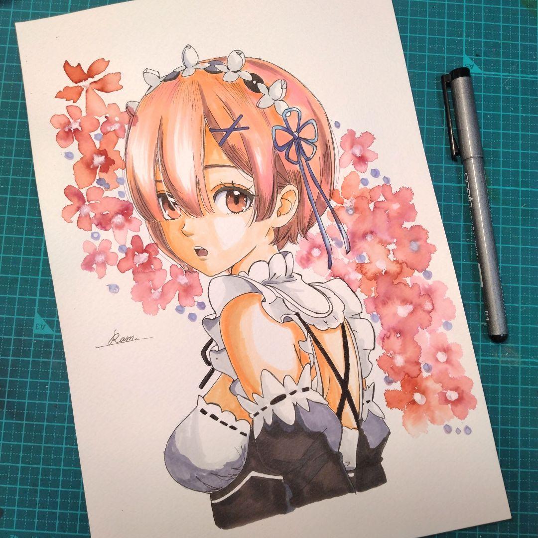 海*ん様 海老さんページ　手描きイラストA4