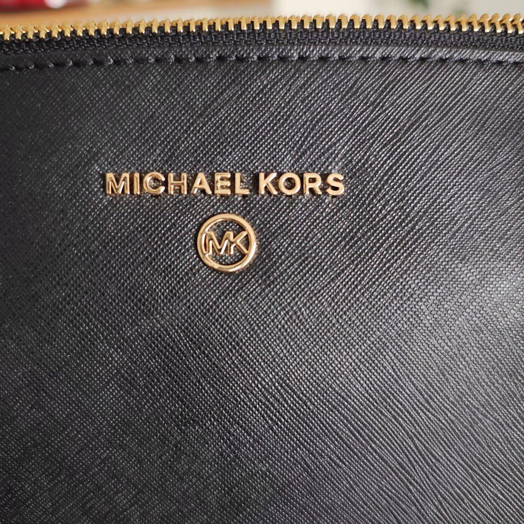 【新品・未使用】MICHAEL KORS ブラック 革トートバッグ
