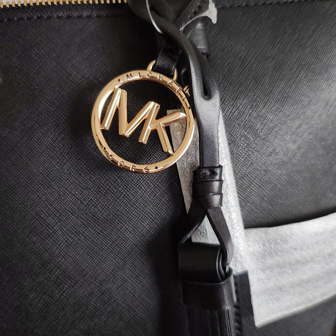 【新品・未使用】MICHAEL KORS ブラック 革トートバッグ