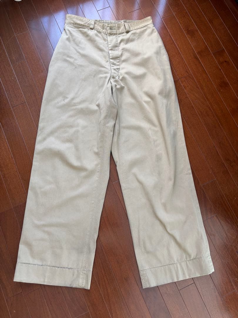 最終値下げ40s US ARMY M45 KHAKI チノトラウザー
