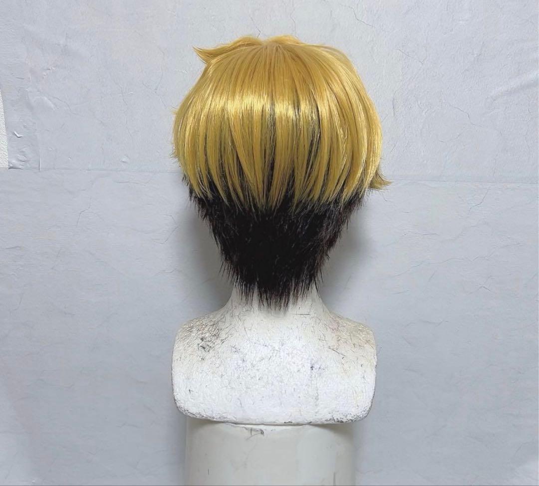 ユ*ウ様 コスプレ　ウィッグ　宮　ハイキュー　金色ショートウィッグ