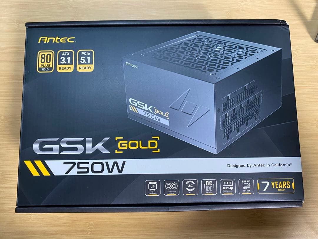 Antec GSK Gold 750W 電源ユニット　ほぼ未使用