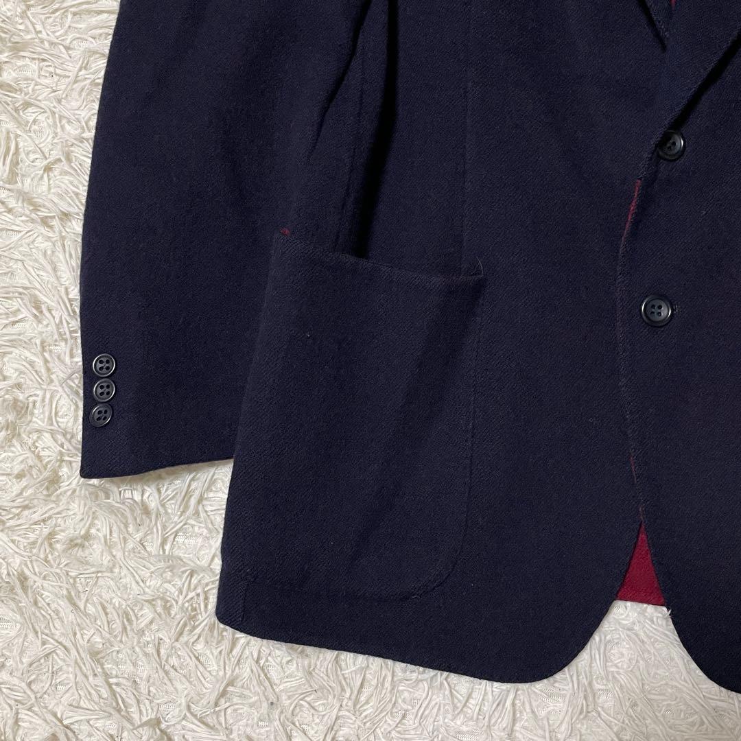 【美品】HERNO ヘルノ テーラードジャケット イタリア製 ネイビー 48