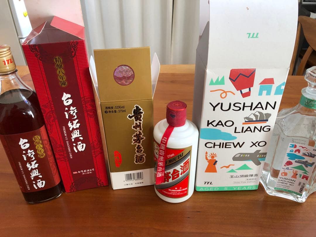 中国酒3点セット　貴州maotai酒　台湾しょうこうしゅ　白酒