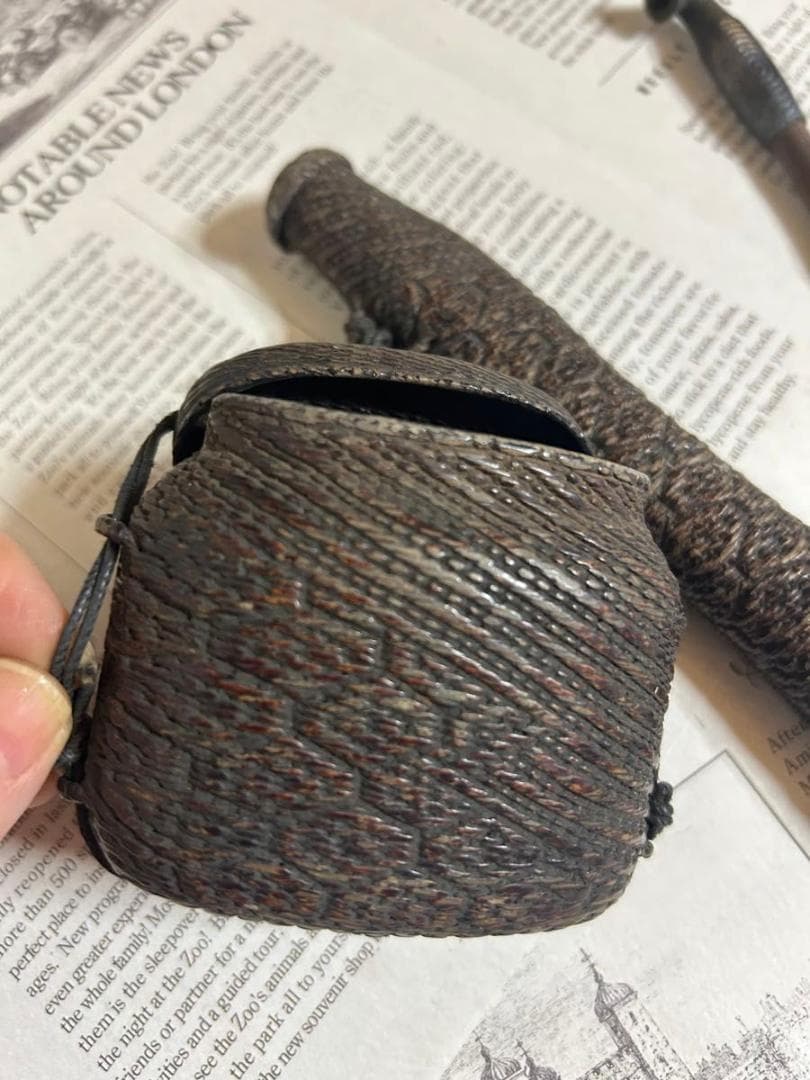 昭和のタバコ入れ　煙管入れ　材質不明 昭和レトロ　キセル