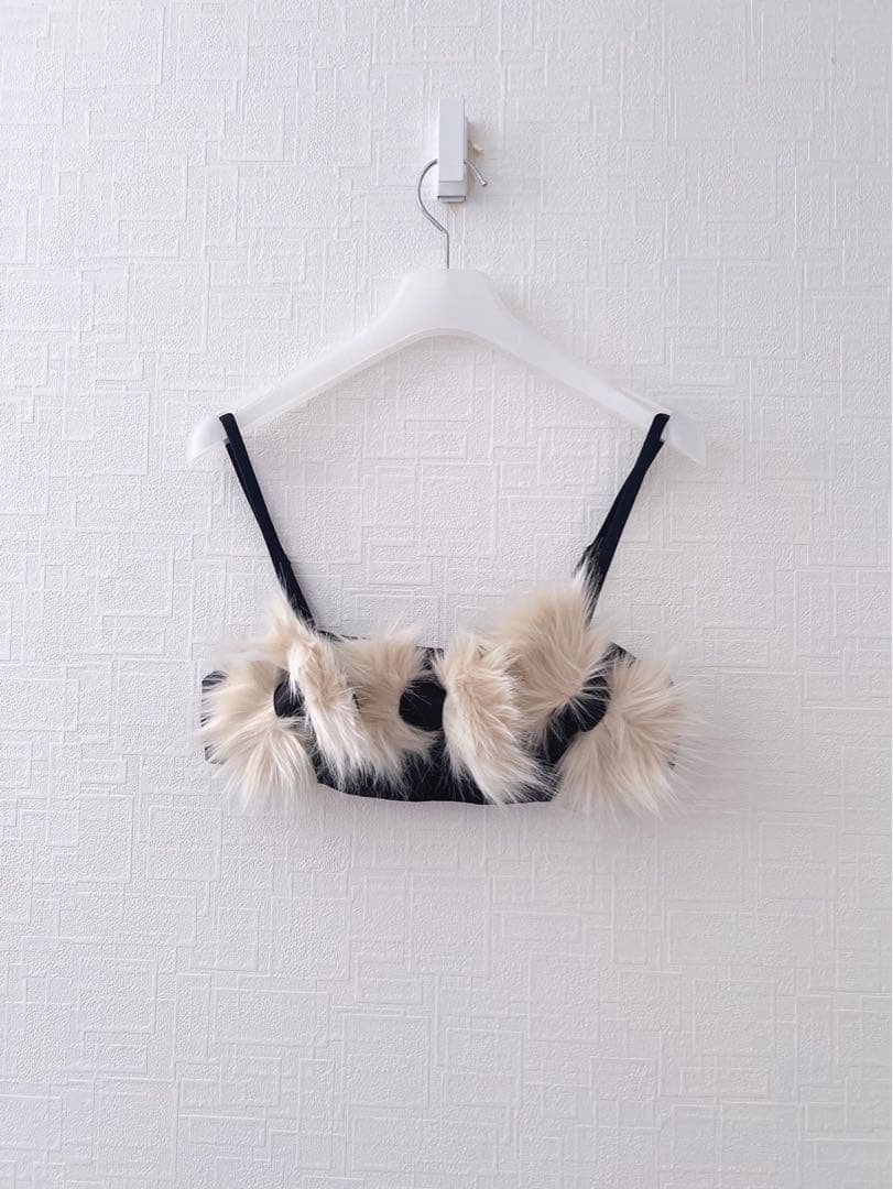 トップス sorin Fur Ribbons Decorated Bustier
