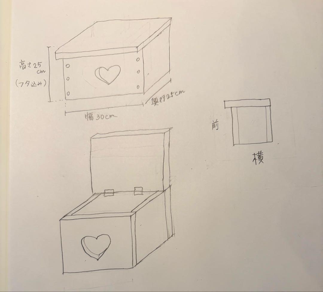 四角いカントリー調の箱