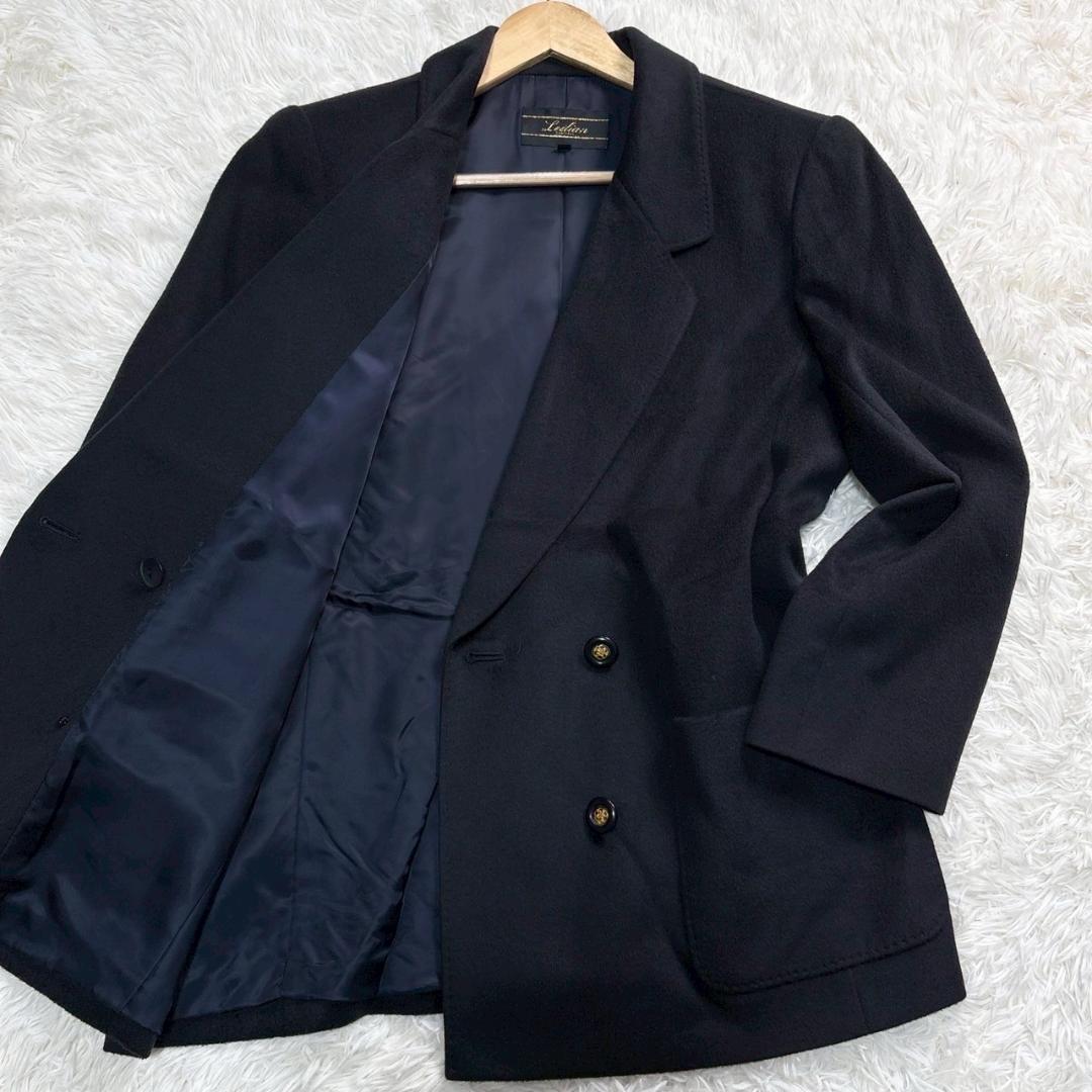 leilian レリアン 黒 ダブルブレスト　テーラードジャケット 13+