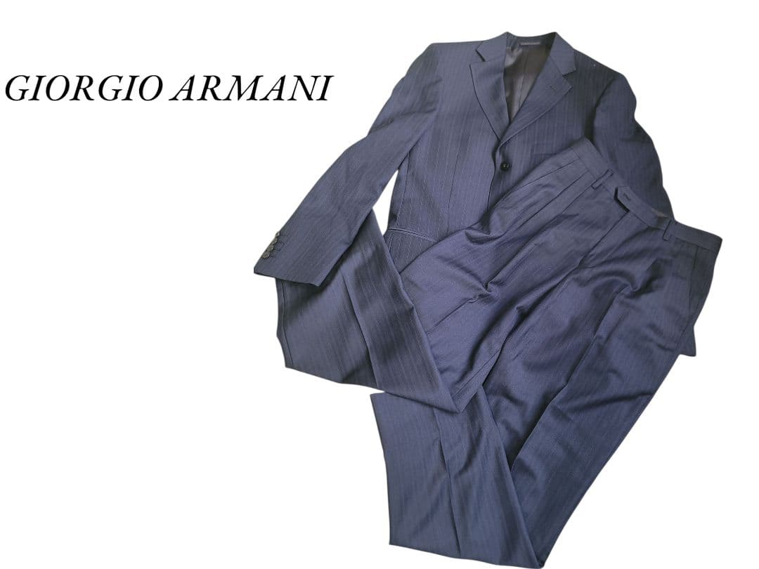週末値下げ✨✨Giorgio Armani ネイビー ストライプスーツ