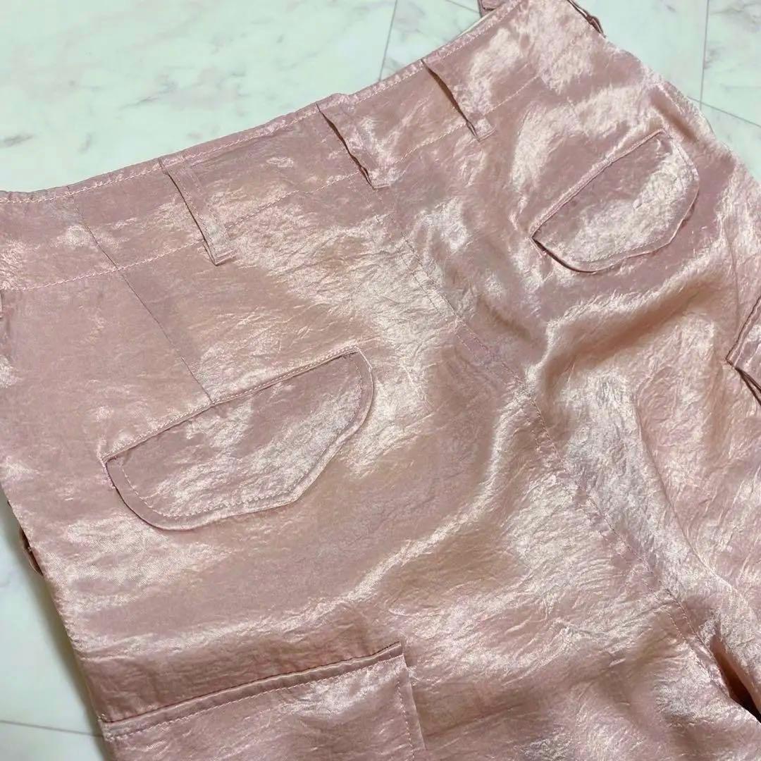 MASTER&Co. マッハゴーゴー　 ピンク　サテンカーゴパンツ フリーサイズ