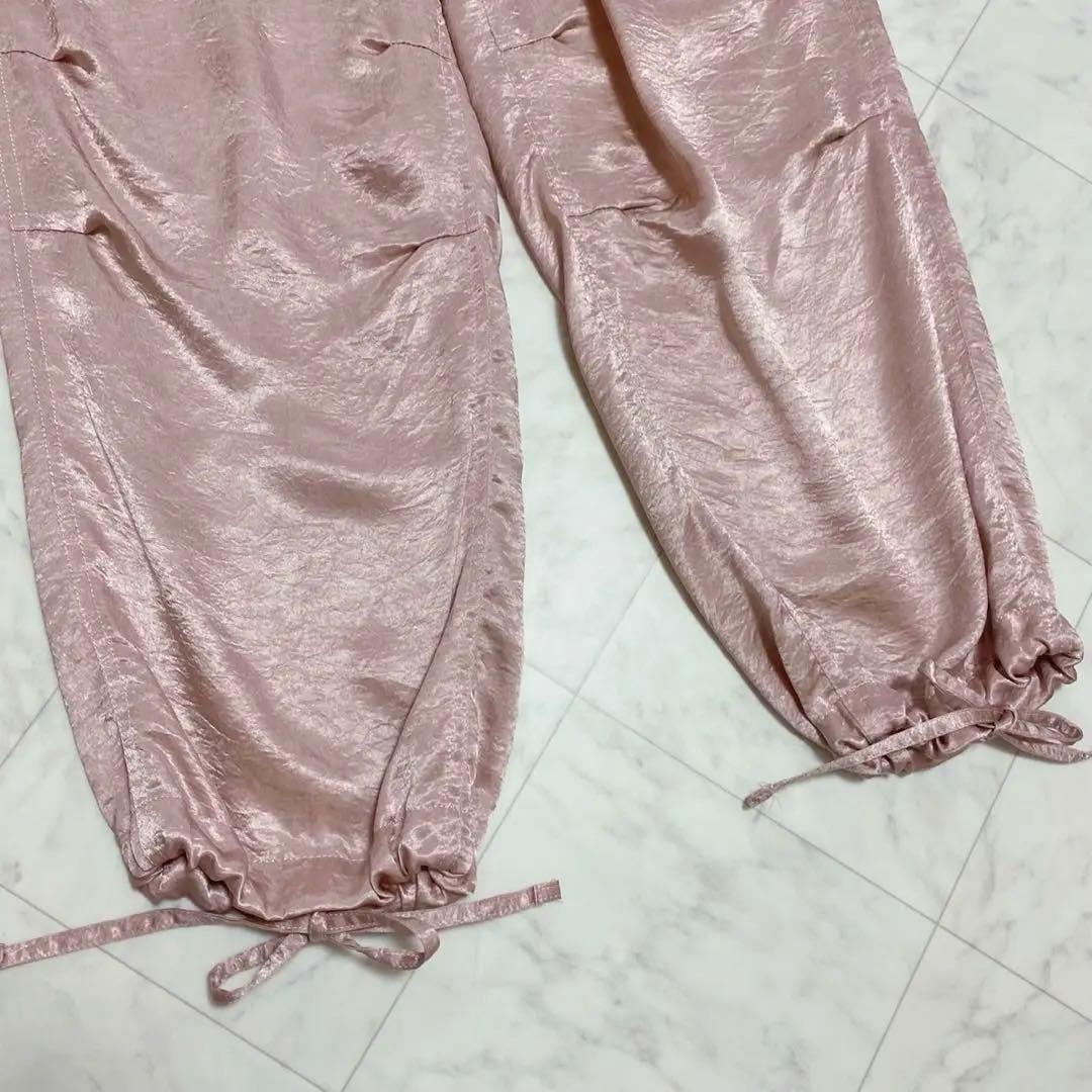 MASTER&Co. マッハゴーゴー　 ピンク　サテンカーゴパンツ フリーサイズ