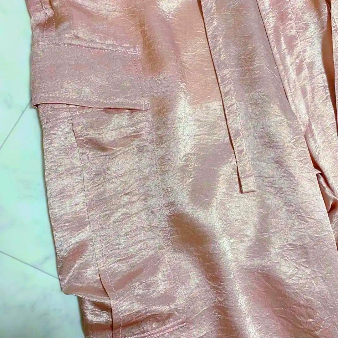 MASTER&Co. マッハゴーゴー　 ピンク　サテンカーゴパンツ フリーサイズ