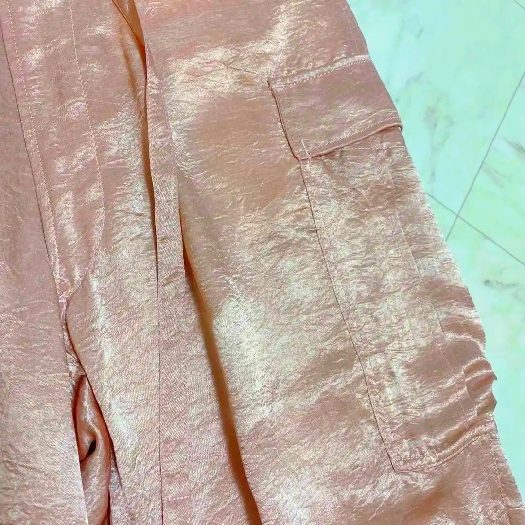 MASTER&Co. マッハゴーゴー　 ピンク　サテンカーゴパンツ フリーサイズ