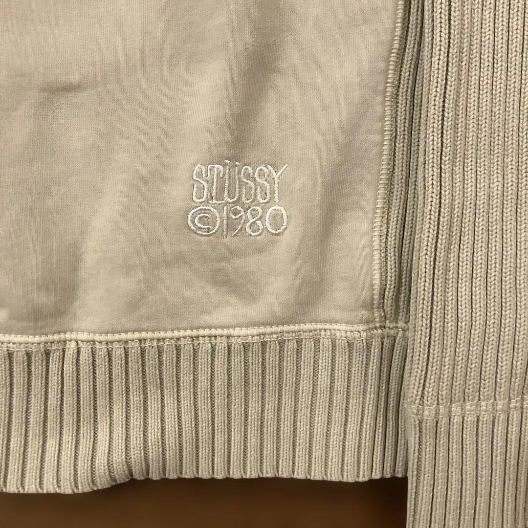 STÜSSY oldstussyトレーナー ニットスウェットLサイズ クリーム