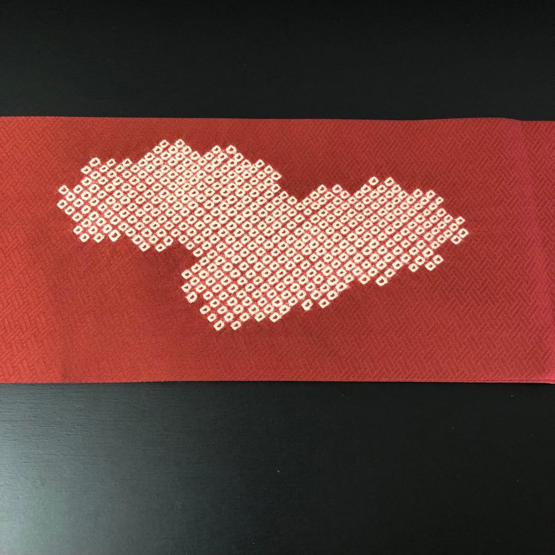 SO-762 名古屋帯 名古屋仕立て 太鼓柄 正絹 雲取り 鹿の子 カジュアル