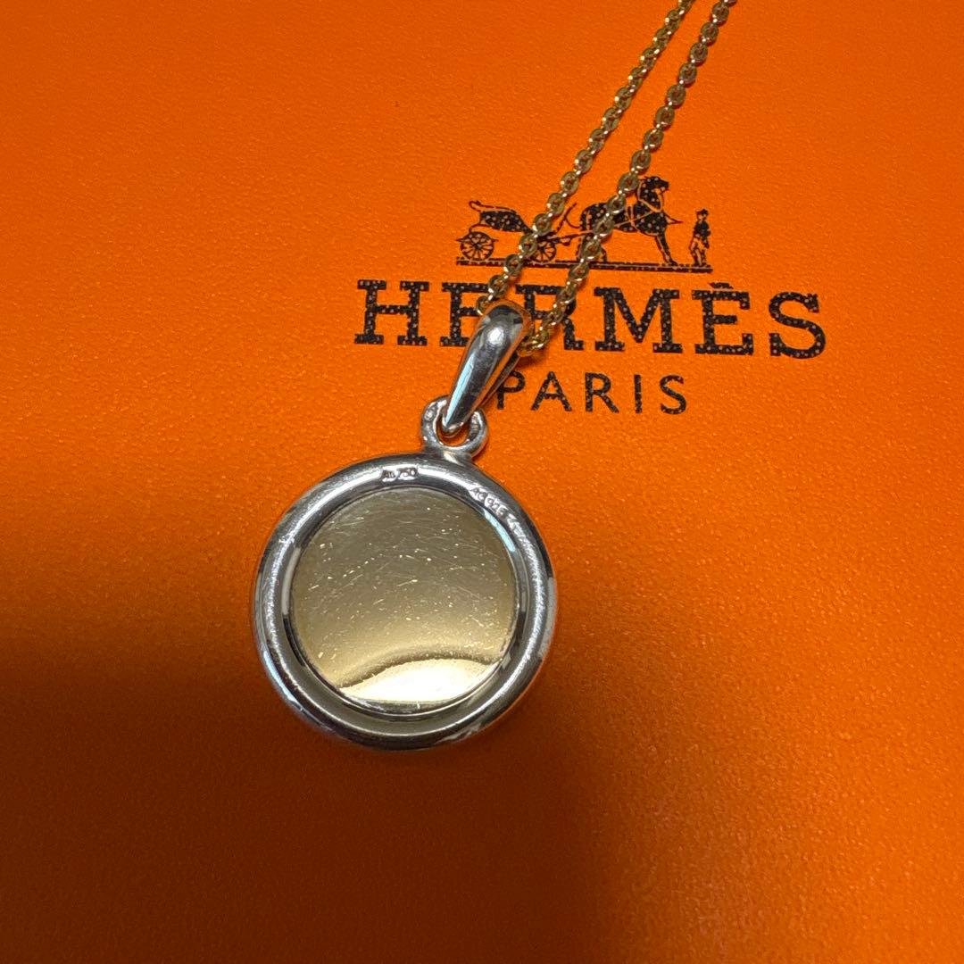 [HERMES]エルメス　セリエ　 ペンダントトップ　AU750 Ag925