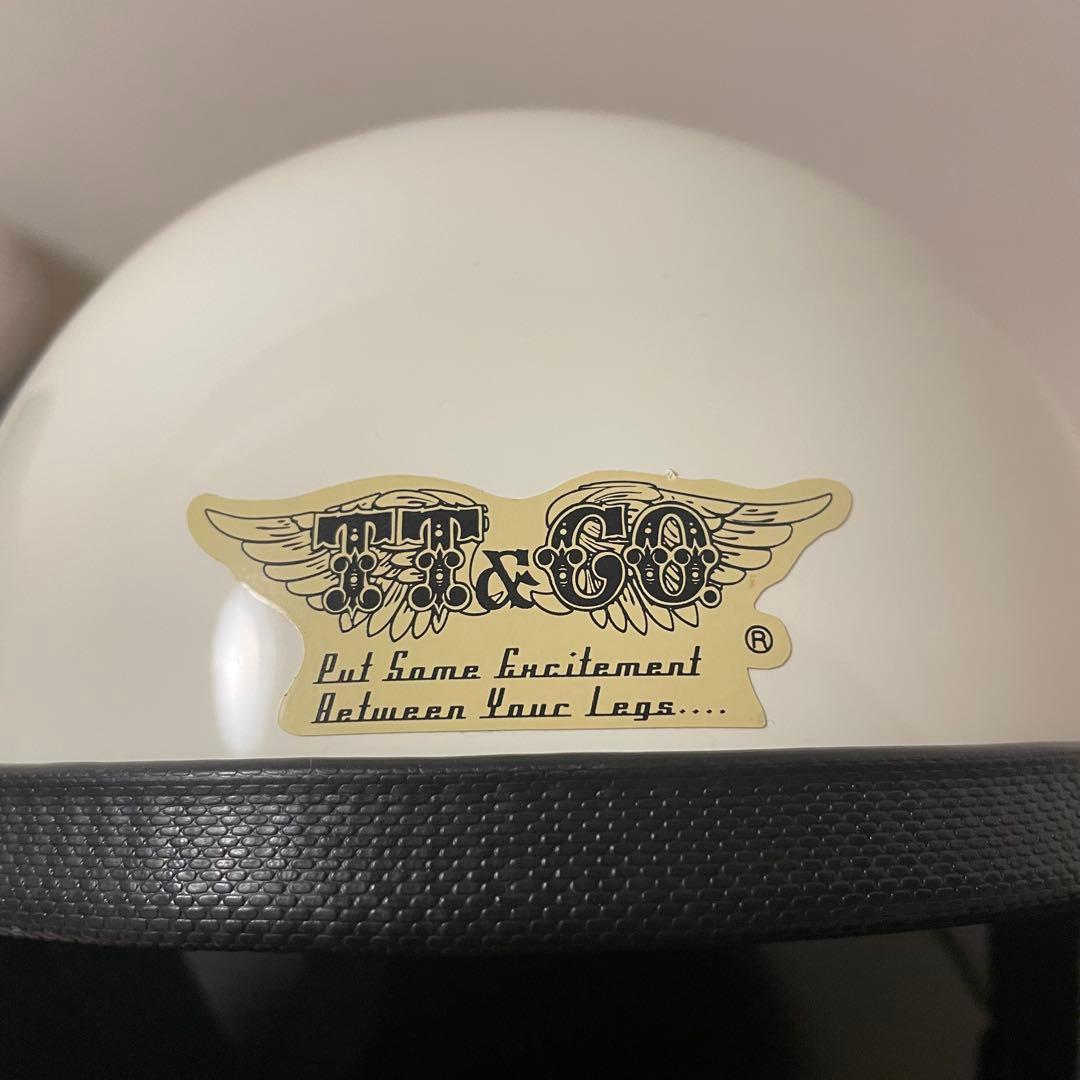 【美品】TT&CO USAイーグル　ヘルメット　アイボリー　M/L インテリア用