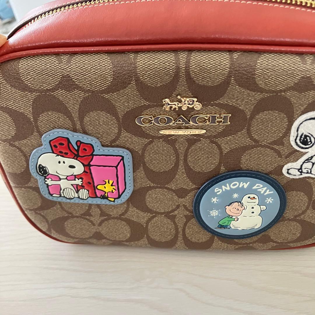 最終価格　美品　COACH コーチ スヌーピーシグネチャー カメラバッグ