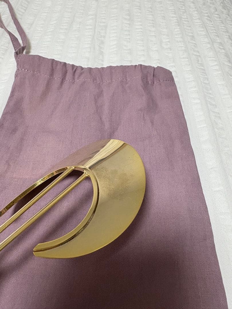 【新品未使用】シキア　Moon Plate Hair Fork ゴールド